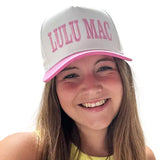 Lulu Mac Ponytail Snapback Hat – Pink