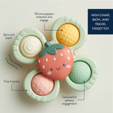 Itzy Pop & Whirl™ - Bath + Travel Toy: Strawberry