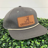 A Crimson Tide Leather Patch: Heather Grey/ White