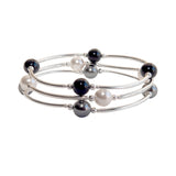 8mm Graphite Pearl Blessing Bracelet: S