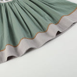 Sage Green Mallard Smocked Bishop Dress: 18-24M