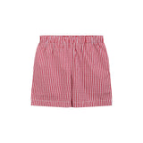 Baseball Smocked Shirt and Red Gingham Shorts Set: 3T