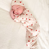Newborn  Baby Gown and Hat Sets - Santa