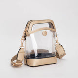 Clear Mini Crossbody Bag: Gold