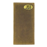 Alabama Crimson Tide Vintage Tan Leather Secretary Wallet