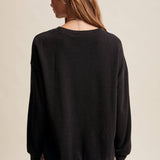 Ultra-Soft Brushed Knit Crewneck – Black