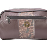 Shot Shell Brown Pebble Old School Camo Men's Toiletry Dopp Bag.: Brown/Tan