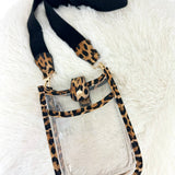 Mini Clear Crossbody Bag: Leopard