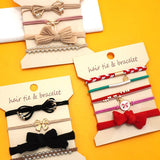 BOHO DUAL FUNCTION KNOT BRACELET HAIR TIES | 40BH105: IVORY