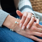 8mm Green Angelite Blessing Bracelet: S