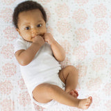 Pink Heavenly Floral Muslin Swaddle Blanket, Premium Cotton