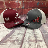 Roll Tide Split "A" Puff: Cardinal/White