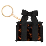 Case-Mate Mini Tote Keychain Charm- Tortoiseshell Bow