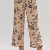 Floral Mid-Rise Ankle Pants