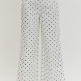 Black & White Polka Dot Wide Leg Pants