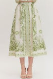 Garden Party Printed Midi Skirt