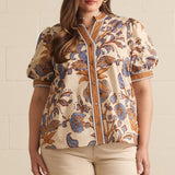 Autumn in Bloom Curvy Floral Top