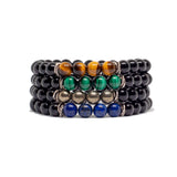 The Men’s Blessing Bracelet In Pyrite And Onyx : Small