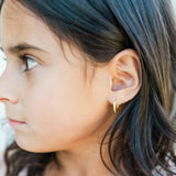10 mm Gold-Plated Huggie CZ Hoop Earrings