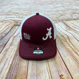 Roll Tide Split "A" Puff: Cardinal/White