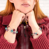 8mm Bordeaux Red Pearl Blessing Bracelet: S