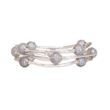8mm Crystal Pave Blessing Bracelet in Sterling Silver: S