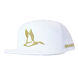 White Roost Solid 3D Puff Logo Hat