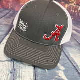 Roll Tide Split "A" Puff: Cardinal/White