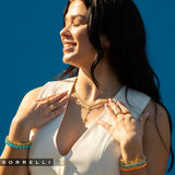 Mini Single Crystal Stretch Bracelet - BFN33BGCRY: Clear