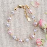 Pink Pearl Baby or Child's Bracelet Gift: Medium 1-5 Years