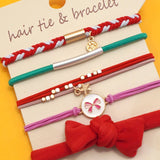 BOHO DUAL FUNCTION KNOT BRACELET HAIR TIES | 40BH105: Black