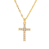 Chansuttpearls Sparkle Cross Necklace
