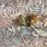 Gold Tone Flower Cuff Bracelet