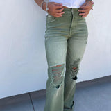 Blakely Distressed Colored Denim