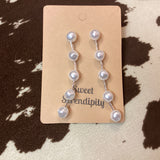 Pearl Beaded Cobra Earrings