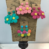 RAFFIA FLOWER DROP EARRINGS