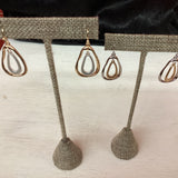 Layered Metal Teardrop Earrings
