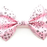 Pink Bandana Bow Tie