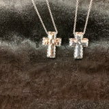 Silver Chain Link Cross Necklace