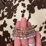 Set of Five Beaded Stretch Bracelets