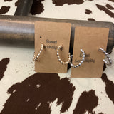 Fixed Metal Stud Bead Hoop