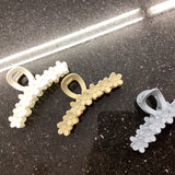Matte Criss Cross Flower Claw Hair Clip