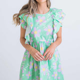 Green Daisy Ruffles