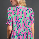 ColorSplash Leopard Blouse