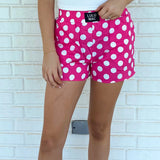 Lulu Mac Polka Dot Boxer Shorts - Hot Pink