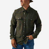 Long Sleeve Austin Shirt in Olive Green