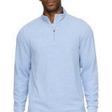 Flag & Anthem Summit Super Soft Waffle 1/4 Mock Neck – Light Blue Heather