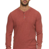 Flag & Anthem Vintage Soft Waffle Henley – Burnt Orange