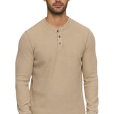 Flag & Anthem Vintage Soft Waffle Henley – Tan
