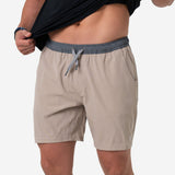 Athletic Shorts- Heather Khaki 7in.
